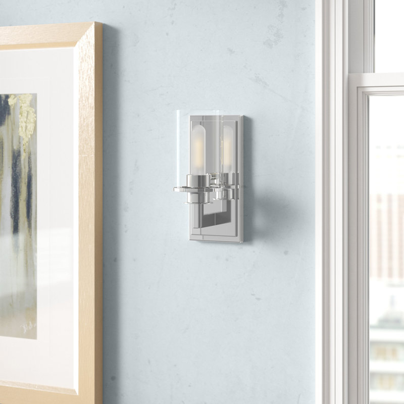 Attah 1 - Light Dimmable Armed Sconce, Chrome