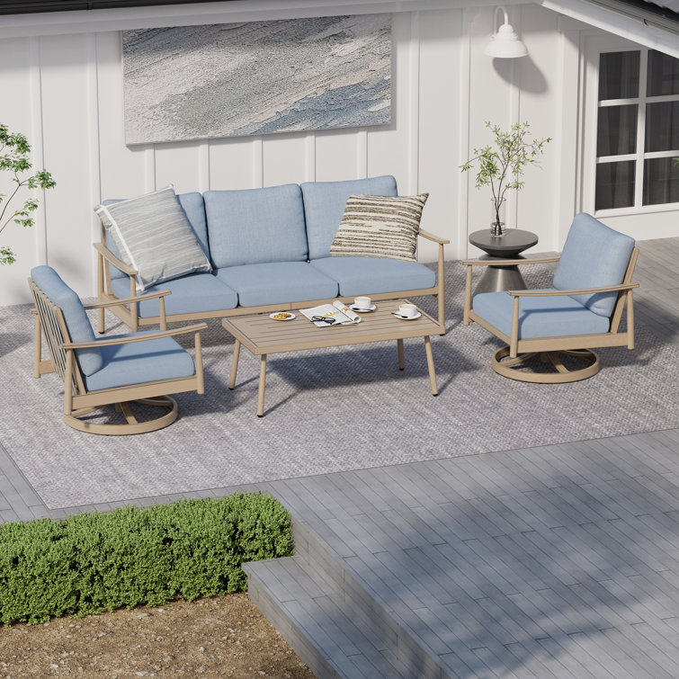 Mariene 5 - Person Patio Conversation Sets with Cushions
