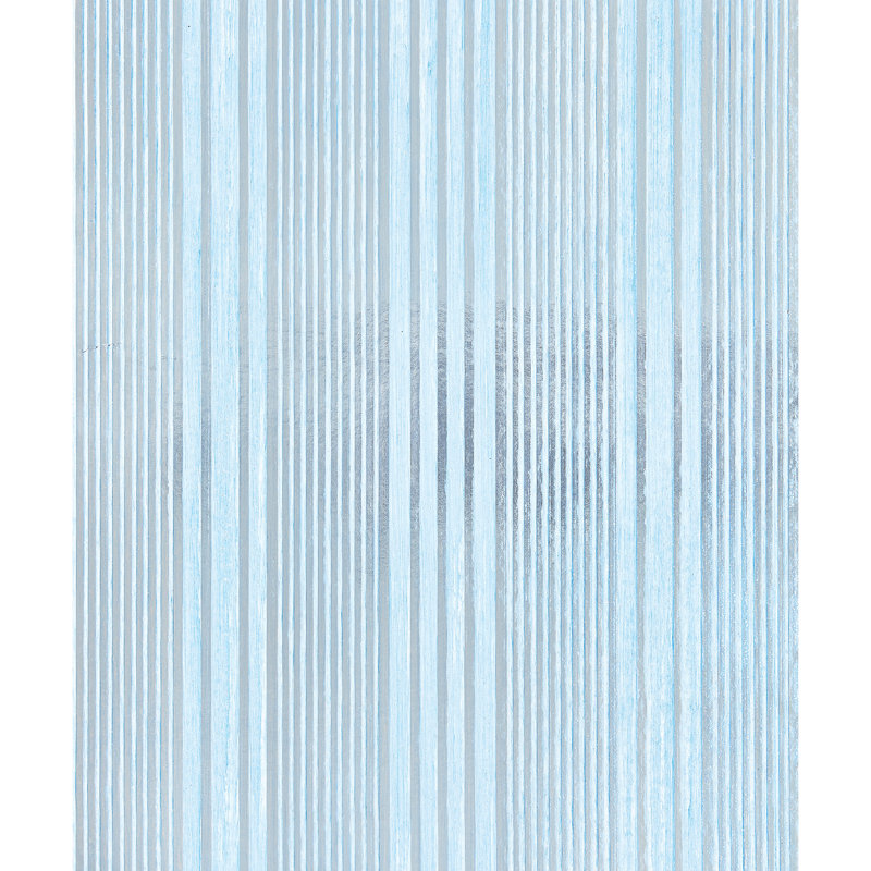 Modern Luxury Striped Metallic Wallpaper Roll, Sky