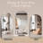 Oversized Arched Metal Framed Full Length Floor Mirror with Stand, Wall Mounted or Leaning Mirror for Bedroom, Home Gym, Living Room, Entryway-575690728-575690726