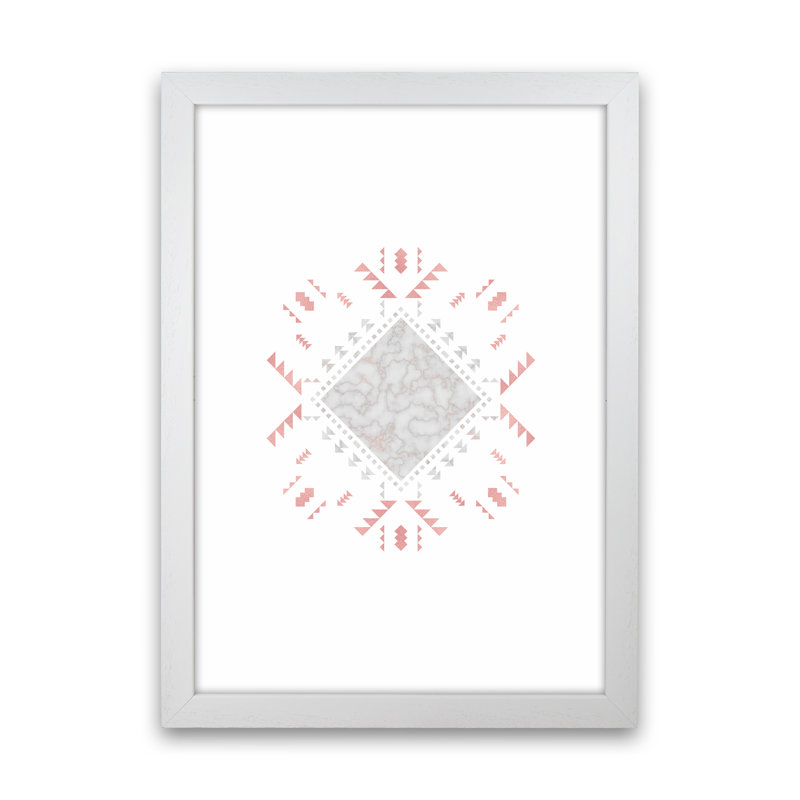 Boho Cherokee - Print, 46cm H x 34cm W x 3cm D, White Framed