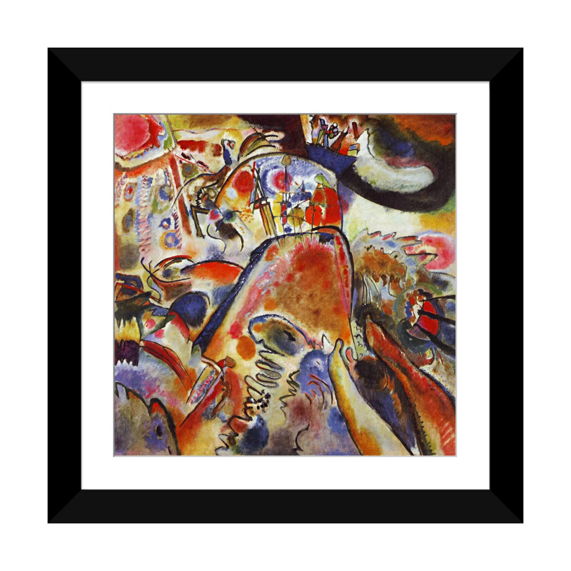 « small plaisirs » par wassily kandinsky,, reproduction d’art sur toile, H 16 po x l 16 po x P 1 po, Blanc