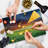 Ambesonne Colorful Cutting Board Large Size Sunset Modern View Multicolor