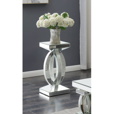Acantha Mirrored Glass Top End Table