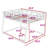 Metal Bunk Bed With Ldder,Slats And Guardrail-903544064