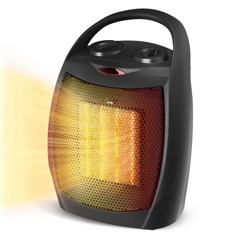 HAVATO Compact 1500W Ceramic Fan Space Heater, Portable Mini Desk Electric Warmer, Overheat & Tip-Over Protection, Low Noise Quiet Fast Heating