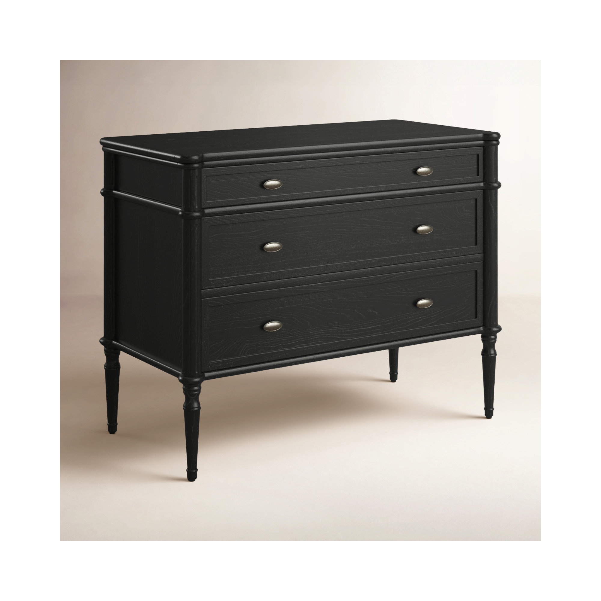 Susie 3 - Drawer Dresser, Distressed Black
