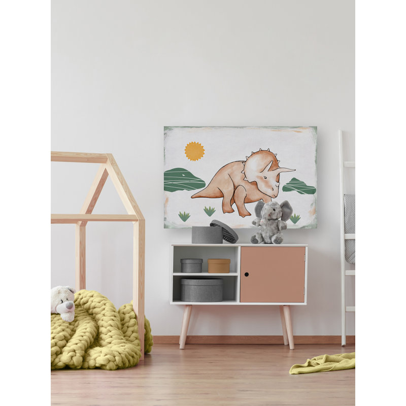 «Wodina Cute Baby Dino», reproduction sur toile tendue, H 16 po x l 24 po x P 1,5 po