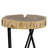 Ameyia 12 in. Round Wood and Metal End Table