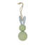 Ensemble de 3 lapins en bois aux couleurs assorties avec oreilles en métal