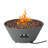 Eith 13.5" H x 30.5" W Conical Steel Outdoor Gas Propane Fire Pit Table with Lid