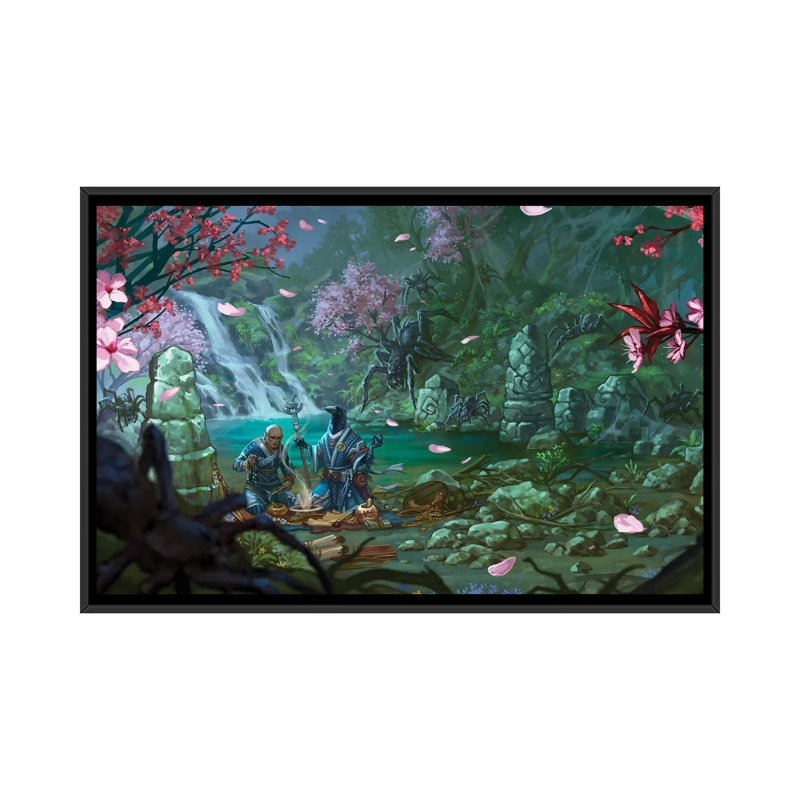 «Cover Scene», reproduction d'art sur toile encadrée, Noir, Impression sur toile flottante sans passe-partout