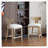 27" Counter Stools Set of 2, Upholstered Counter Height Bar Stools with Solid Rubber Wood Frame, Backrest, Footrest, Armless Barstools for Home Bar, Kitchen Counter-344875829