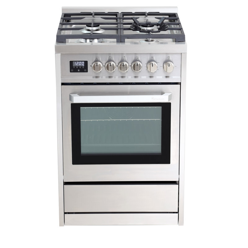 Rangaire 24" Gas Range Convection Oven Freestanding Stainless Steel RRG241TS
