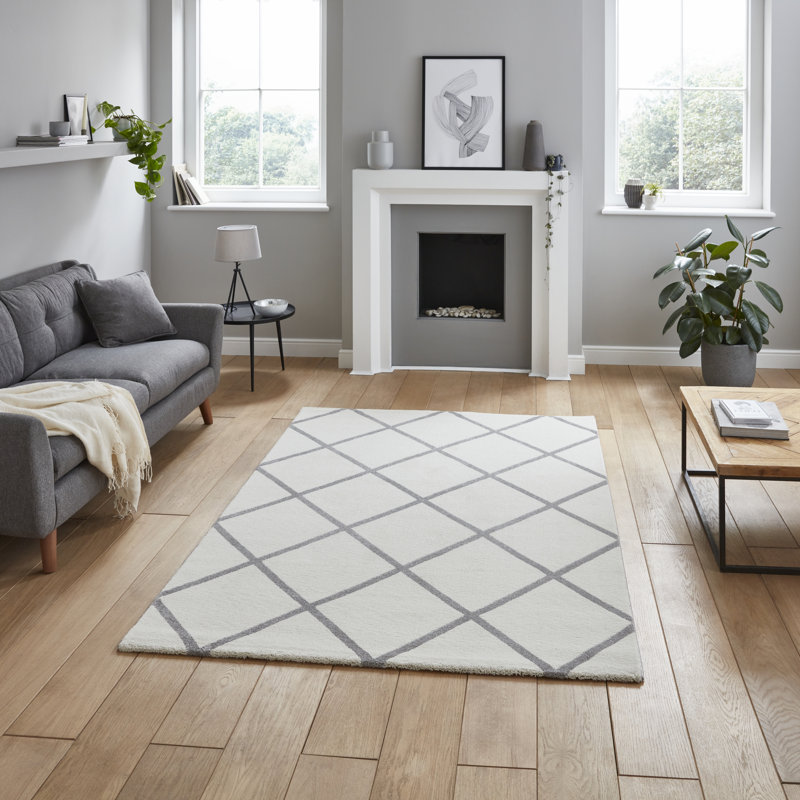 Estephany BRK35 (24371) Machine Made Area Rug Cream/Grey, Rectangle 160 x 220cm