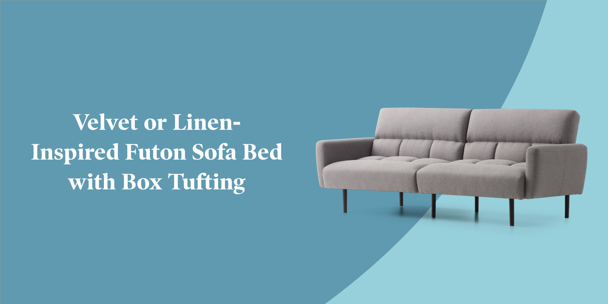 ollie futon sofa bed with box tufting