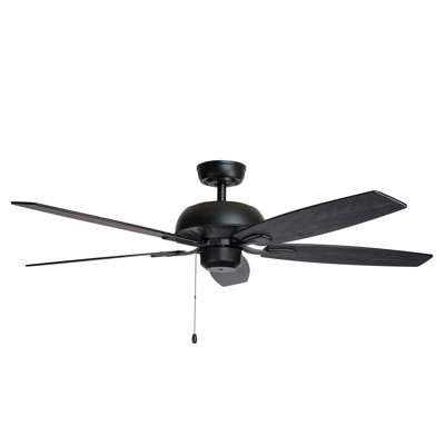 Newport 52 inch 3 Speed Ceiling Fan Matte Black
