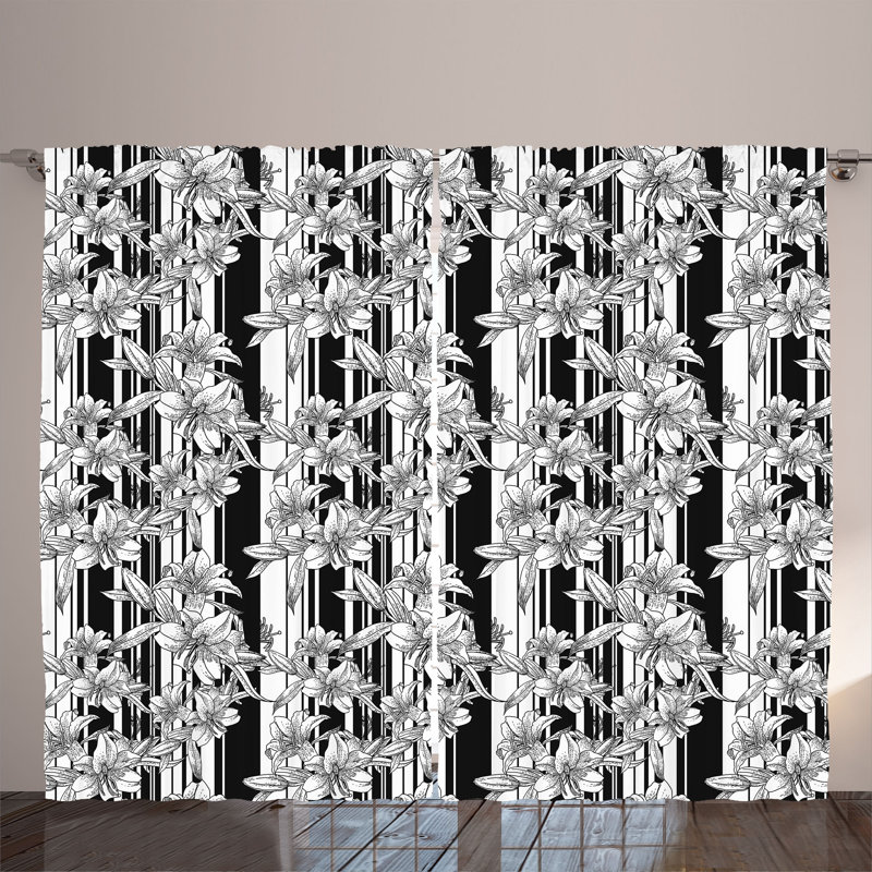 Valen Polyester Semi Sheer Curtain Pair, 140cm W x 175cm L