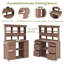 Garden Potting Bench Table, Rustic And Sleek Design With Multiple Drawers And Shelves For Storage-1605739184