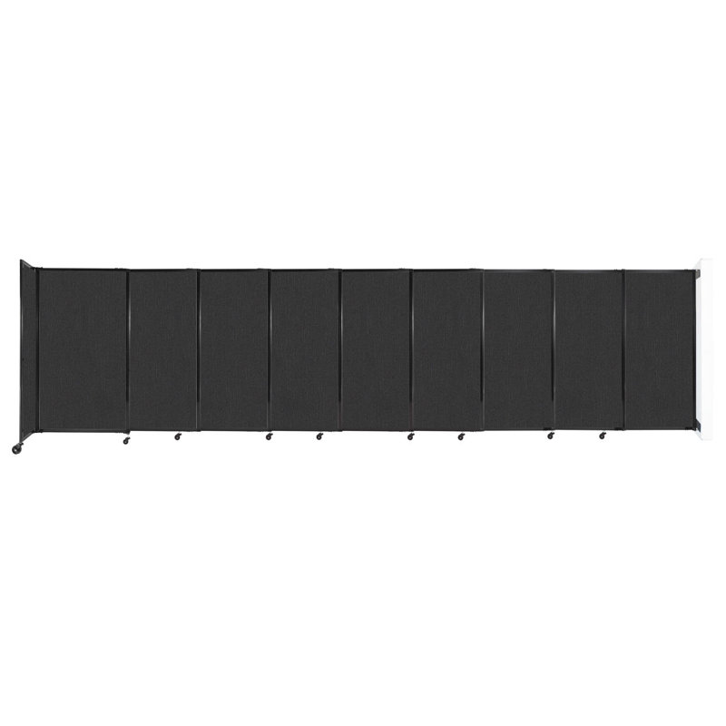Cloison coulissante 5 pi, H 60 po x l 237 po x P 33 po, Noir