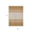 Tapis intérieur / extérieur géométrique lavable beige et ivoire 9 pi x 12 pi