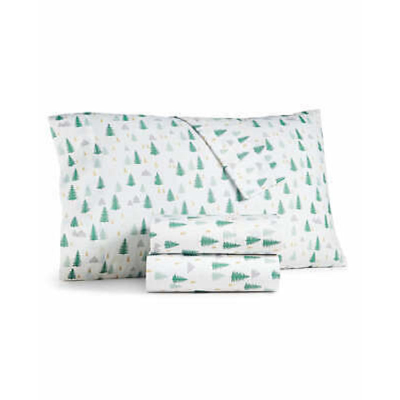Martha Stewart Collection Holiday Printed 4 Pc. Sheet Set, Full