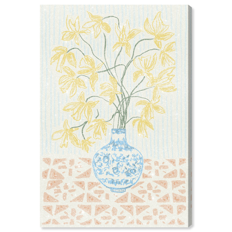 Yellow Iris Summer Print by Oliver Gal, 15"H x 10"W, Gallery Wrapped