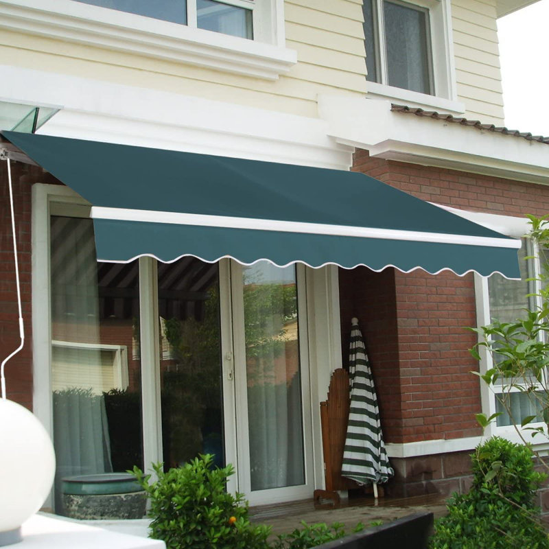 Giustina 300 cm W x 300 cm D Hadly Extendable Patio Awning, Green