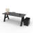 Serenity Modern A-Frame Executive Writing Office Desk, with Cushion Top Mobile Storage, 66x30, Charcoal Strand Top-239385226-239385231