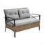 Ensemble de canapé de conversation modulaire à patio 4 pièces avec canapé d'extérieur KD Rattan Wicker-603619226