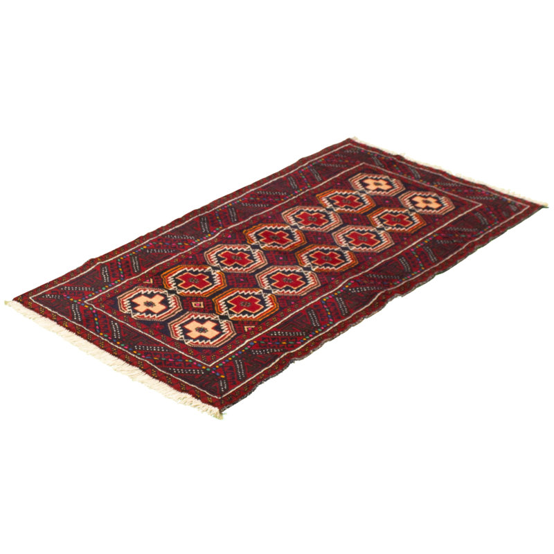 Tapis de couloir en Tapis décoratif laine noué à la main de conception unique 3 pi 2 po x 6 pi 8 po Bonnitta
