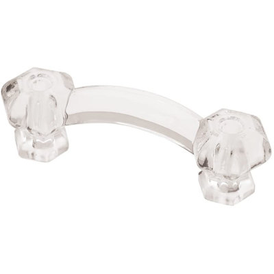 (5 Pack) 3 inch Design Facets Victorian Pull Clear Acrylic