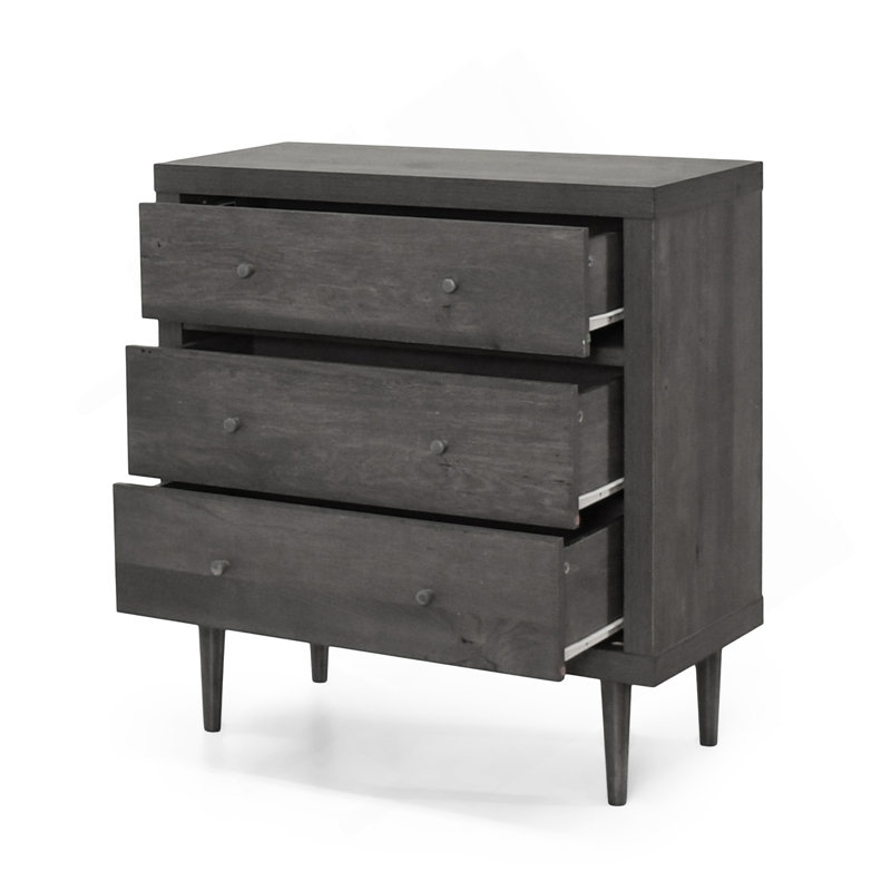 Commode 3 tiroirs L 31,25 po Lovelee, Érable gris
