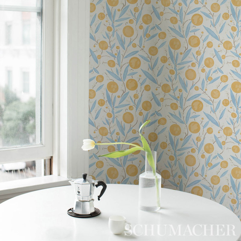 Mirabelle Wallpaper, Yellow & Sky