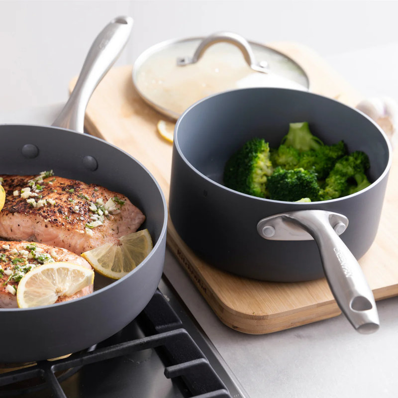 GreenPan Lima Hard-Anodized Healthy Ceramic Nonstick 12 Piece Cookware Set, Black
