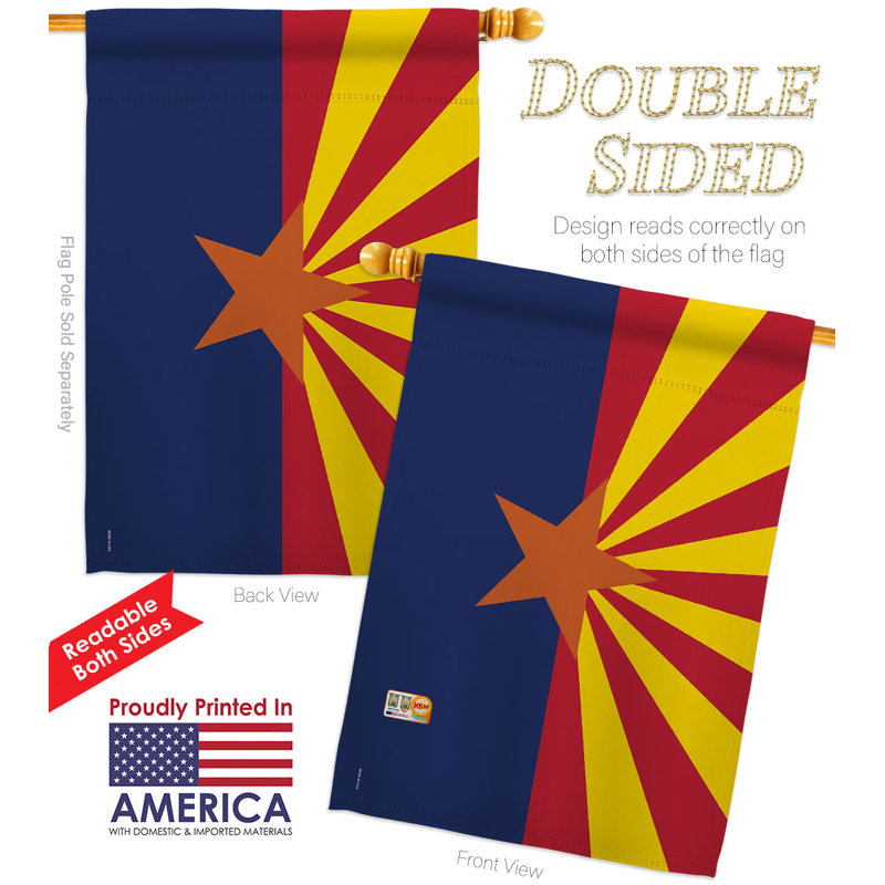 Polyester à 2 côtés 40 x 28 pi Ensemble de drapeaux, Arizona