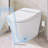 Heated Seat Smart Toilet  without Bidet, Upmarket Compact Dual Flush Toilet 1/1.28 GPF, Tank less toilet with Adjustable Temp Heated Seat, Foot sensor Flush, White Night Light, Knob Control,Auto Flush