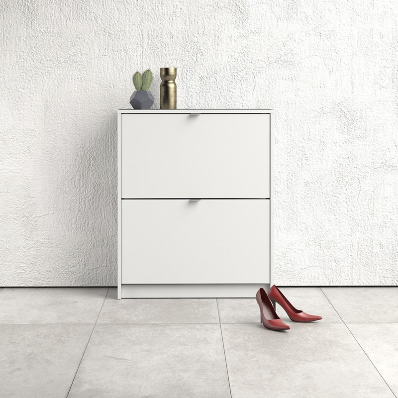 Shoes 6 Pair Shoe Storage Cabinet, White