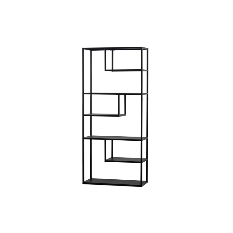 Teun 188 cm H x 85 cm W Steel and Iron Bookcase