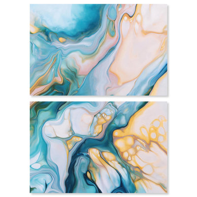 «Visions Pastel III», ensemble de 2 reproductions d'art sur toile par Art Remedy