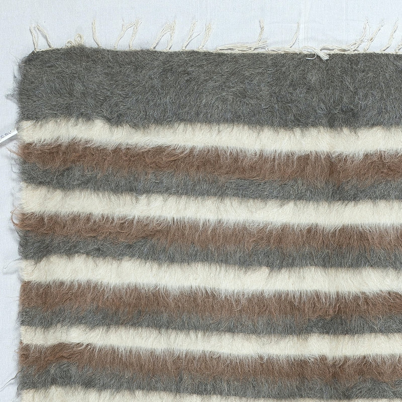 Tapis kilim tissé à plat. Couverture kurde. Nouvelle housse de lit. Jeté rayé