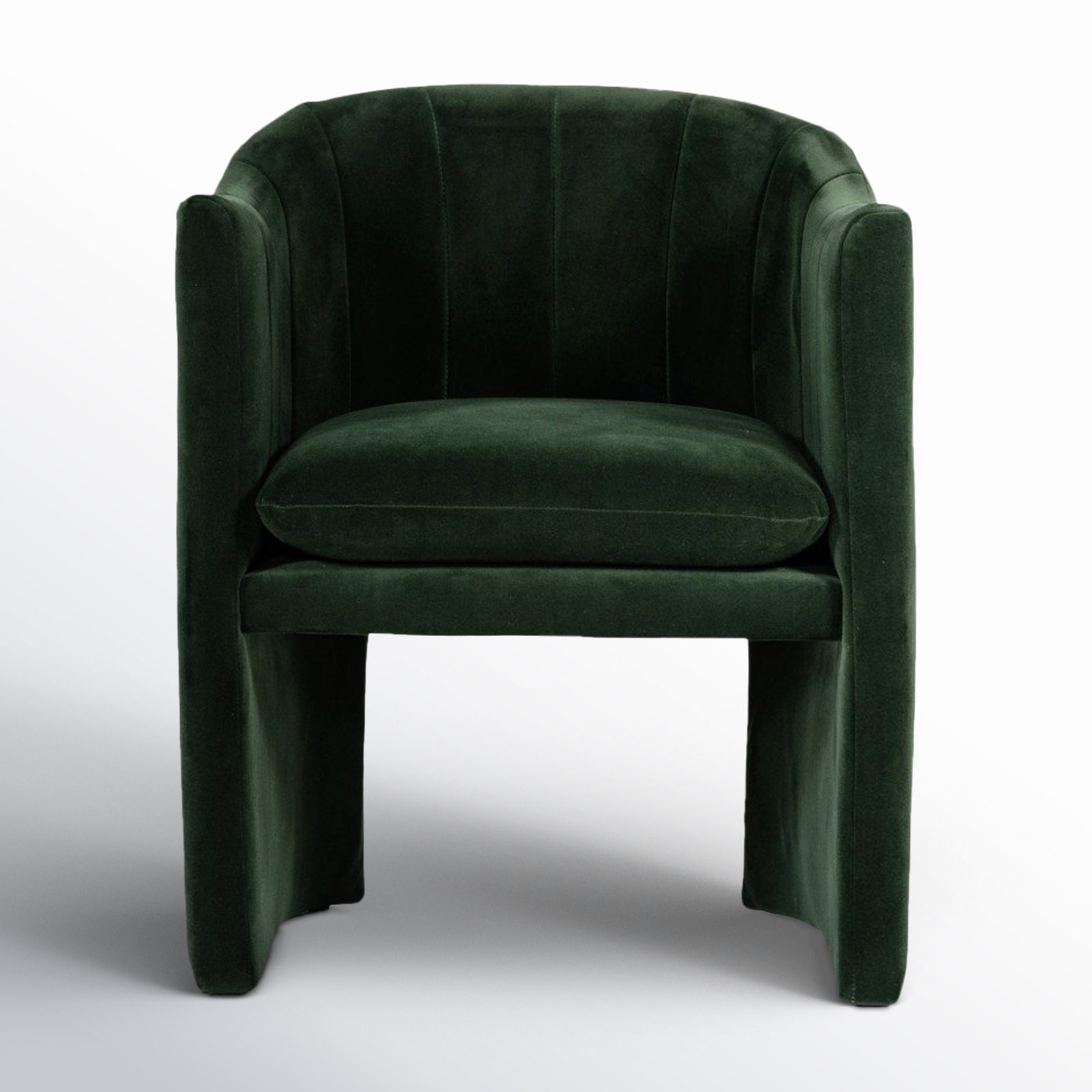 Kidman Velvet Dining Armchair, Green Velvet
