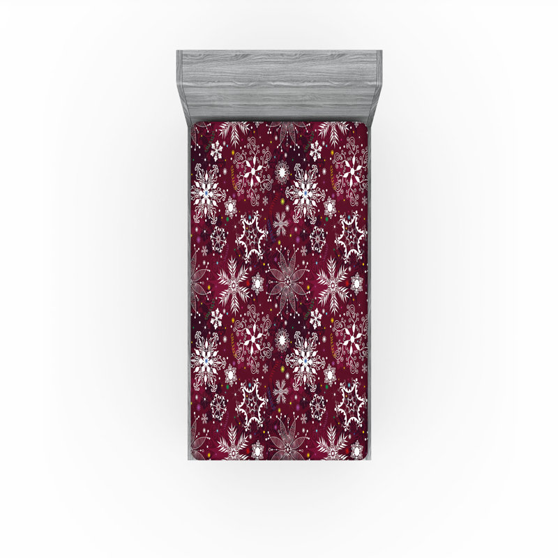 Drap-housse Ambesonne, paquet de 2, Drap-housse simple TG, Marron, blanc / floral