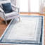 Tapis tissé 8X10 et bleu / bleu