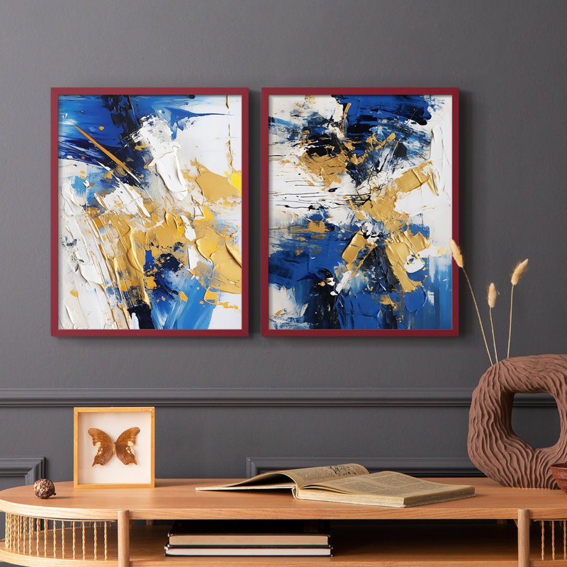ABSTRACT Series cmxxxvii - reproduction encadrée de qualité supérieure - prête à être accrochée - aucun clou requis - aucun clou requis