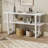 Narrow Console Table with Marble-Effect Top, Retro Entryway Table with Open Shelf, Sofa Table for Entryway, Hallway and Living Room (Espresso)-1882794805