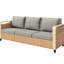 Jardin de charge de 792 lb avec siège de 70,9 po de largeur, coussins de 2,8 po, brun, gris, assemblage simple pour la véranda, 3,1 po d'épaisseur, support, patio facile