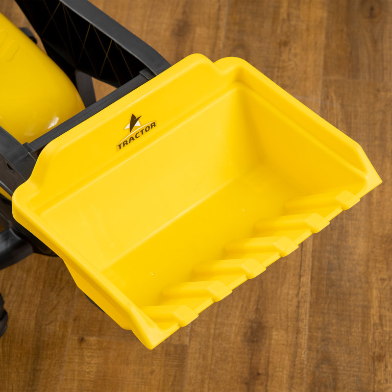 Yellow Pedal-Controlled Kids Ride-On Excavator with Trailer