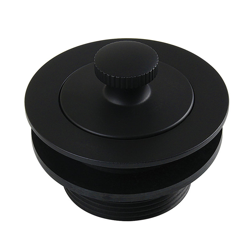Kingston Brass 1-1/2-Inch Brass Lift & Lock Bathtub Drain, Matte Black