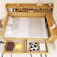 Lit de jour en bois avec tablettes de rangement, lit multifonctionnel avec deux tiroirs de rangement et bureau d'étude-47923567-47923564